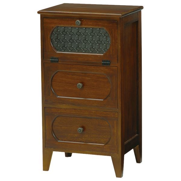 収納棚 リビング収納 約幅42×奥行32×高さ78cm ブラウン 木製 チェスト 完成品 リビング ダイニング インテリア家具 |b04の通販は 14,525円