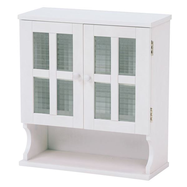 調味料ラック スパイスラック 幅45cm ホワイト 木製 扉付き 収納棚 高さ調節可 カントリー調 キッチン 台所 |b04の通販は