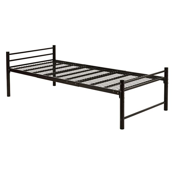 シングルロングベッド ダークブラウン 約幅100×奥行220×高さ69.5cm 組立品 フレームのみ (敷布団別売) |b04の通販は 15,591円