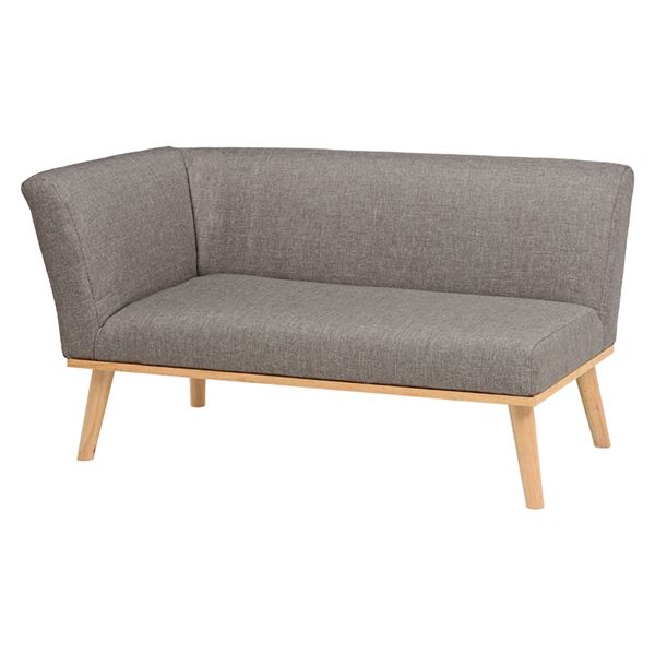 ソファー 約幅130cm 右肘付き グレー スチールフレーム 脚部組立式 ダイニングソファー ケルト リビング 在宅ワーク |b04の通販は