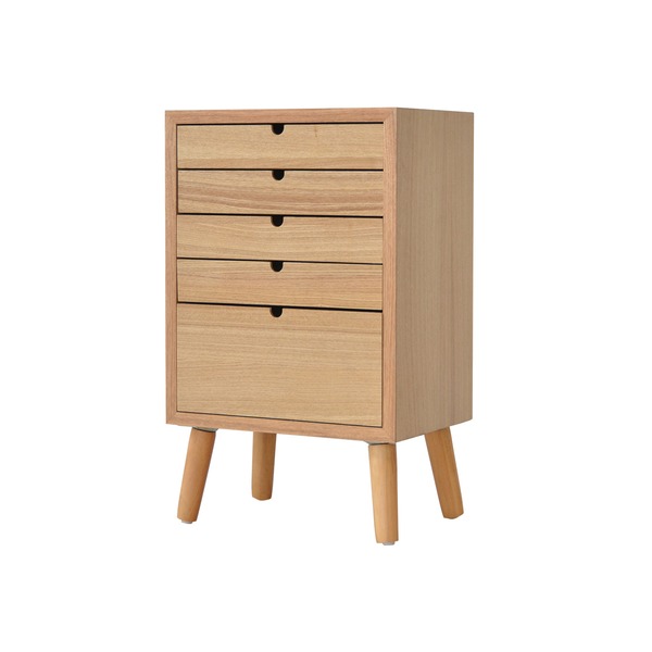 収納ケース レターケース 約幅360mm 5段タイプ ナチュラル 木製脚付き 多段チェスト 組立品 リビング ダイニング |b04の通販は 11,800円