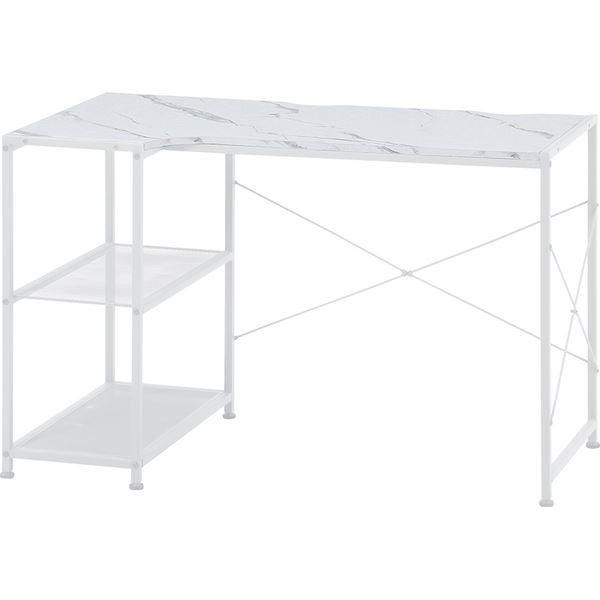 パソコンデスク ワークデスク 約幅1100mm ストーン 高さ調節可 左右組み換え コーナーデスク 組立品 リビング |b04の通販は