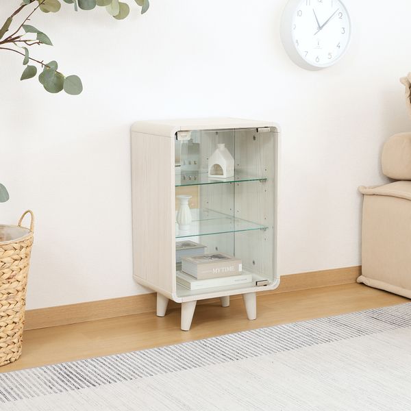 コレクションシェルフ クレール ミドル ホワイトウォッシュ 組立品 |b04