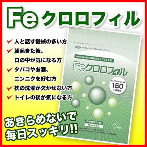 気になるニオイ対策 消臭サプリ Feクロロフィル メール便 送料無料