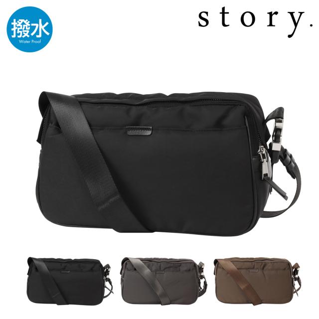 ショルダーバッグ 撥水 ストーリー レディース 3A-1825-4 story. 斜め掛け 上品 PL DOUBLE FASTENER CROSSBODY