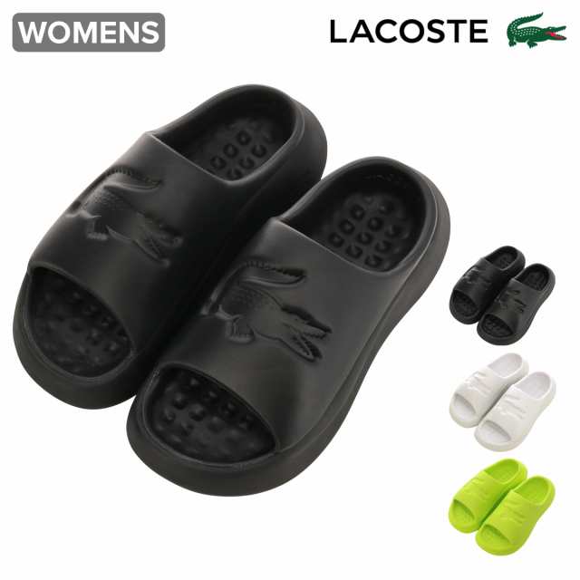 【レビュー投稿で+5％還元】ラコステ サンダル EVA レディース SERVE SLIDE 3.0 45CFA0004 LACOSTE 靴 スリッパ 厚底 ビーチ ベランダ