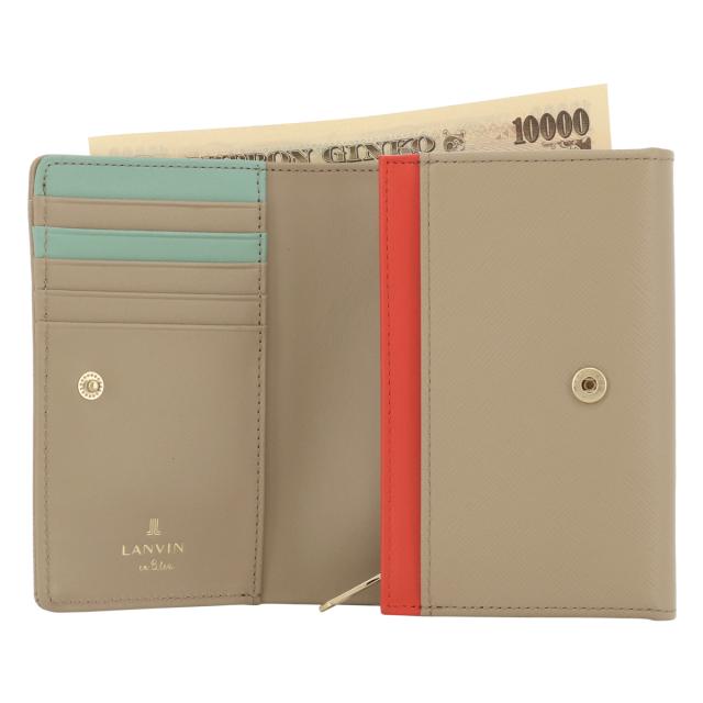 レビュー投稿で+5％還元】ランバンオンブルー 二つ折り財布 本革