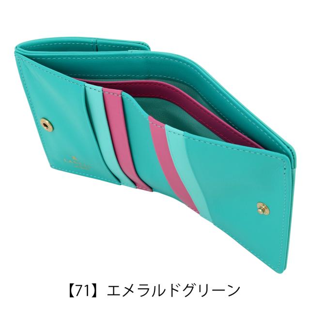 レビュー投稿で+5％還元】ランバンオンブルー 二つ折り財布 本革