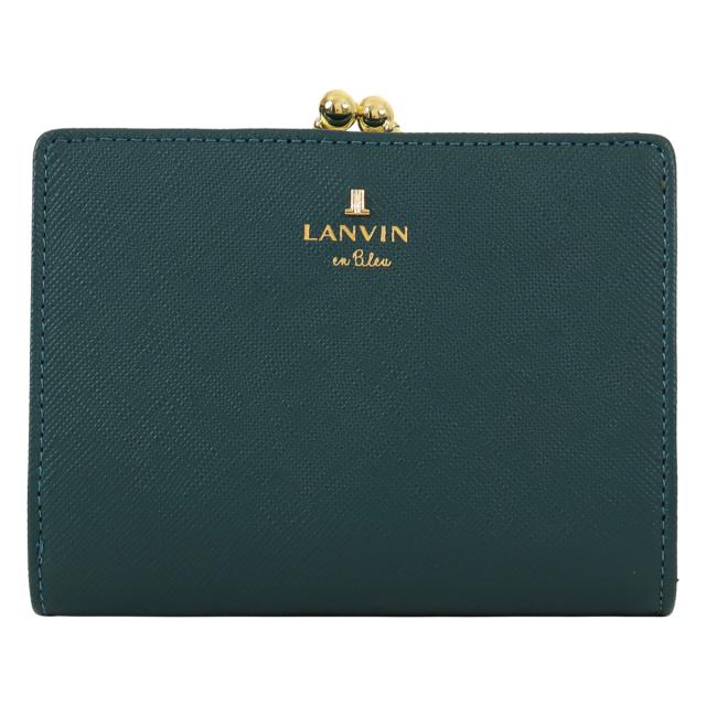 【文芸評論服従で+5％立ち直らす】ランバンオンブルー 二つ折り紙入れ 蝦蟇口 本革 レディース リュクサンブール 482818 LANVIN en Bleu | ミニ紙入れ 牛皮 なめし革 ブランド名 口金