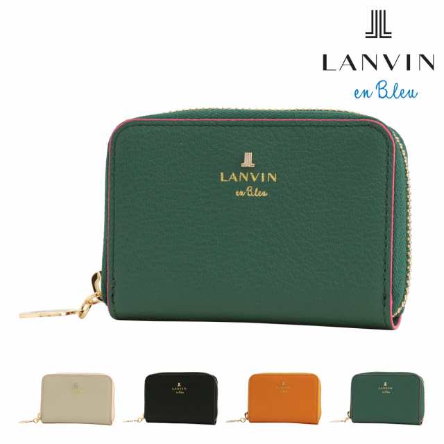 【レビュー投稿で+5％還元】ランバンオンブルー カードケース ラウンドファスナー 本革 レディース リム 483903 LANVIN en Bleu じゃばら