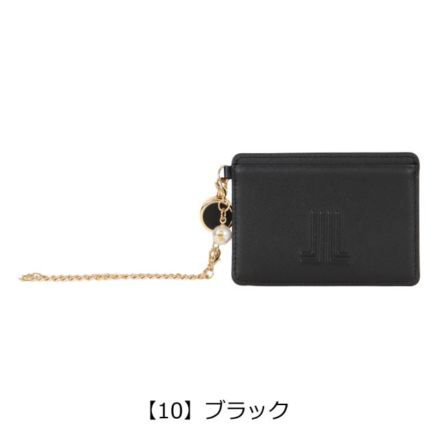 【レビュー投稿で+5％還元】ランバンオンブルー パスケース チェーン 本革 レディース イエナ 484725 LANVIN en Bleu 定期入れ リール付き パール ブランド 牛革 レザー 通学 通勤 就職_8