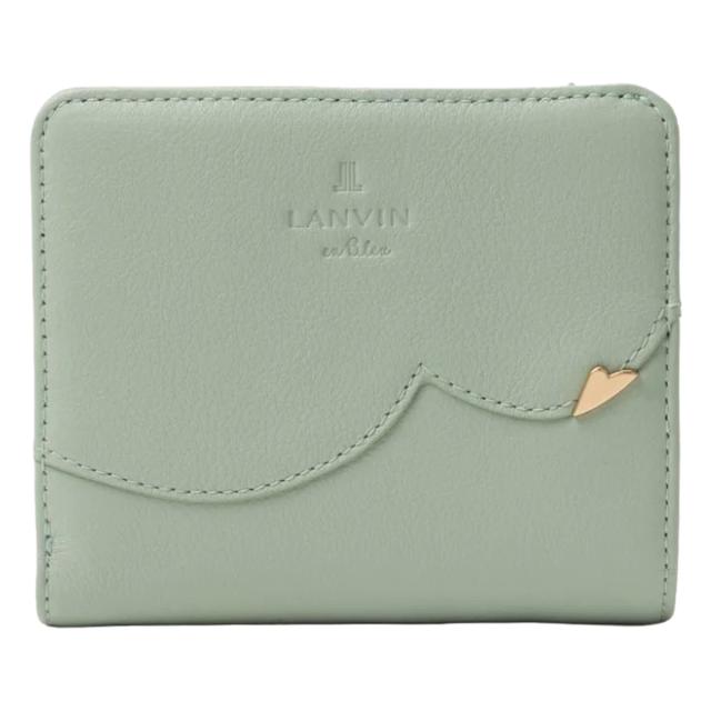 ランバンオンブルー 二つ折り財布 レディース デクール 484951 LANVIN en Bleu スカラップ ハート 牛革 レザー_1
