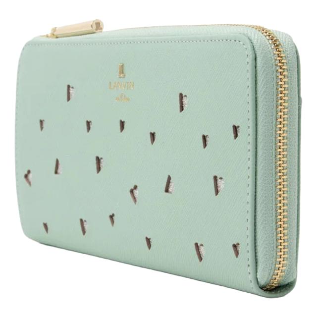 ランバンオンブルー 長財布 Lファスナー 本革 リュクサンブールハート レディース 485010 LANVIN en Bleu 大容量 ハート ラメ 牛革 レザー_3