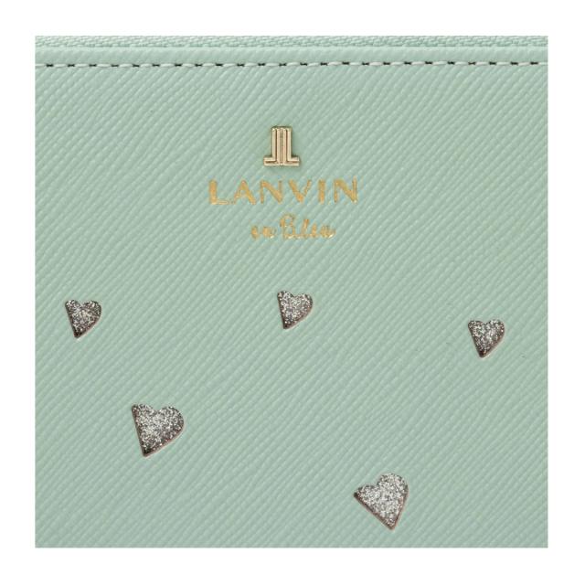 ランバンオンブルー 長財布 Lファスナー 本革 リュクサンブールハート レディース 485010 LANVIN en Bleu 大容量 ハート ラメ 牛革 レザー_7
