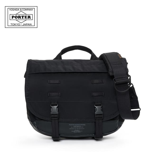 ポーター モノクローム メッセンジャーバッグ(S) 755-19847 PORTER MONOCHROME｜吉田カバン 日本製 メンズ レディース 撥水 ショルダーバッグ ななめ掛け 通学 通勤 スクール ビジネス