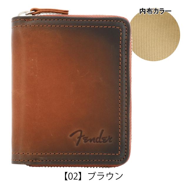 【レビュー投稿で+5％還元】フェンダー 二つ折り財布 牛革 ラウンドファスナー 950-503 Fender ストラトキャスター 折りたたみ財布 開運 一粒万倍日_11