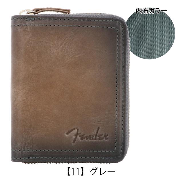 【レビュー投稿で+5％還元】フェンダー 二つ折り財布 牛革 ラウンドファスナー 950-503 Fender ストラトキャスター 折りたたみ財布 開運 一粒万倍日_12