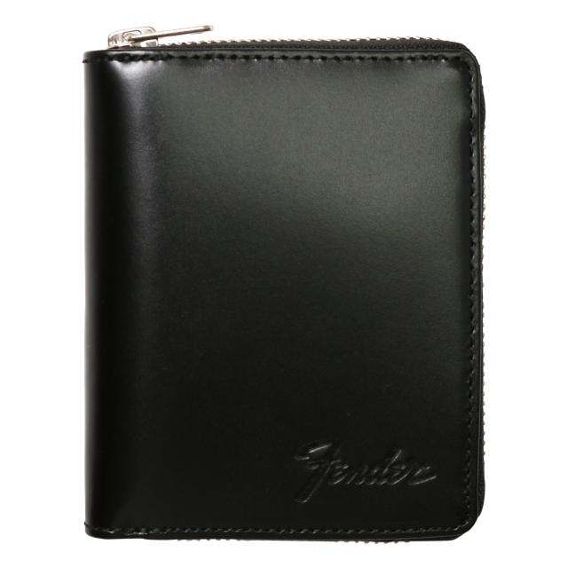 【レビュー投稿で+5％還元】フェンダー 二つ折り財布 本革 ラウンドファスナー 950-703 Fender 牛革 ミドルウォレット ギターピック ストラップ付き 開運 一粒万倍日_1