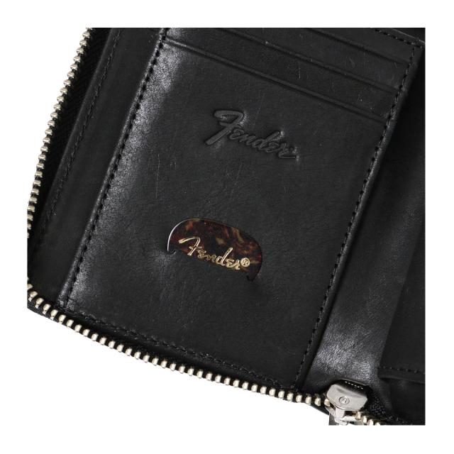 【レビュー投稿で+5％還元】フェンダー 二つ折り財布 本革 ラウンドファスナー 950-703 Fender 牛革 ミドルウォレット ギターピック ストラップ付き 開運 一粒万倍日_8