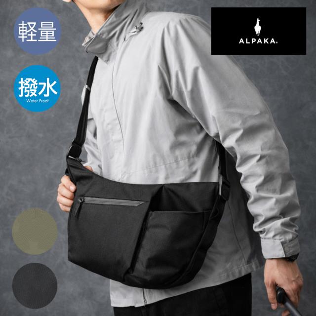 アルパカ FLOW SATCHEL ショルダーバッグ 4L スリングショルダー メンズ レディース 4185 ALPAKA 撥水 大容量 シンプル おしゃれ 斜めがけ 軽い 軽量
