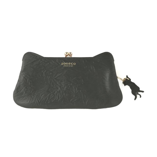 レビュー投稿で+5％還元】アオネコ 長財布 がま口 小銭入れ取り外し