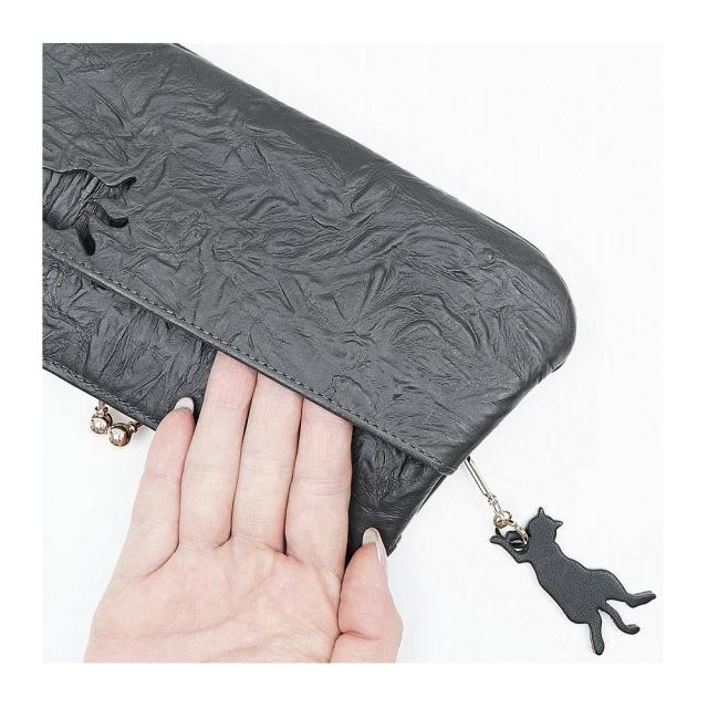 レビュー投稿で+5％還元】アオネコ 長財布 がま口 小銭入れ取り外し