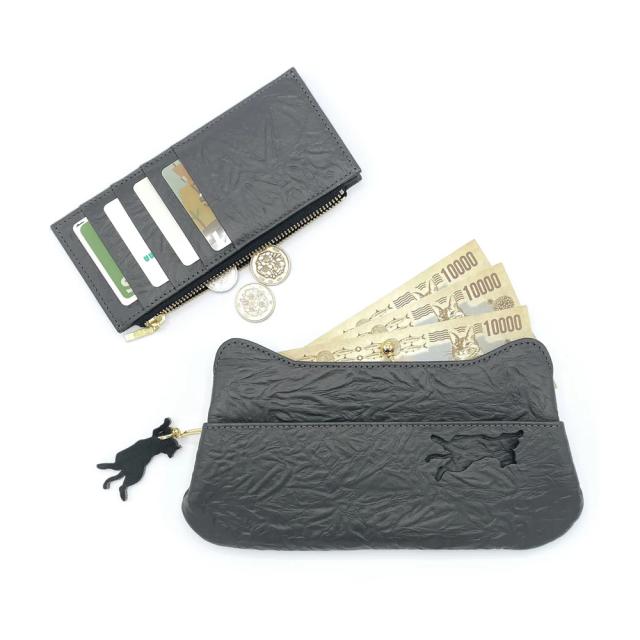 レビュー投稿で+5％還元】アオネコ 長財布 がま口 小銭入れ取り外し