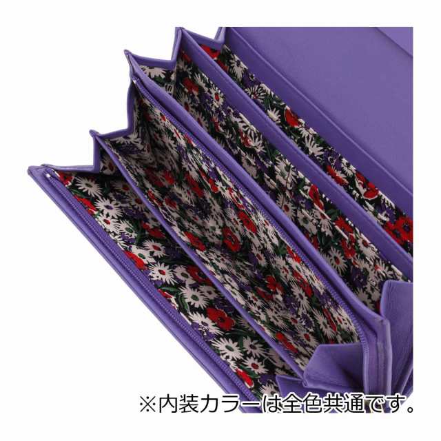 レビュー投稿で+5％還元】アナスイ 長財布 かぶせ 本革