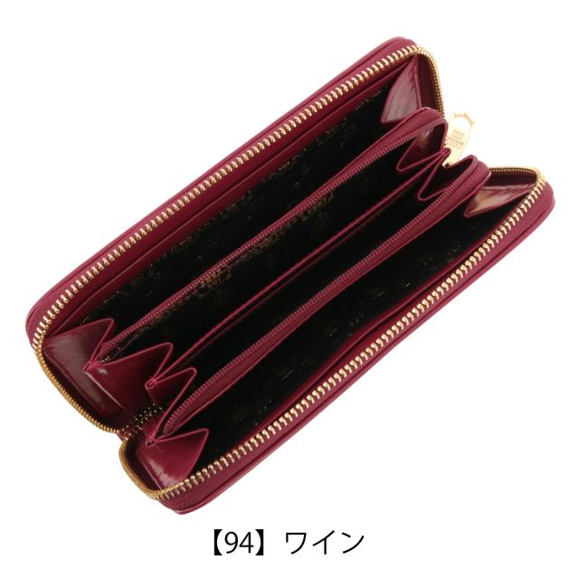 レビュー投稿で+5％還元】アナスイ 長財布 ラウンドファスナー 本革