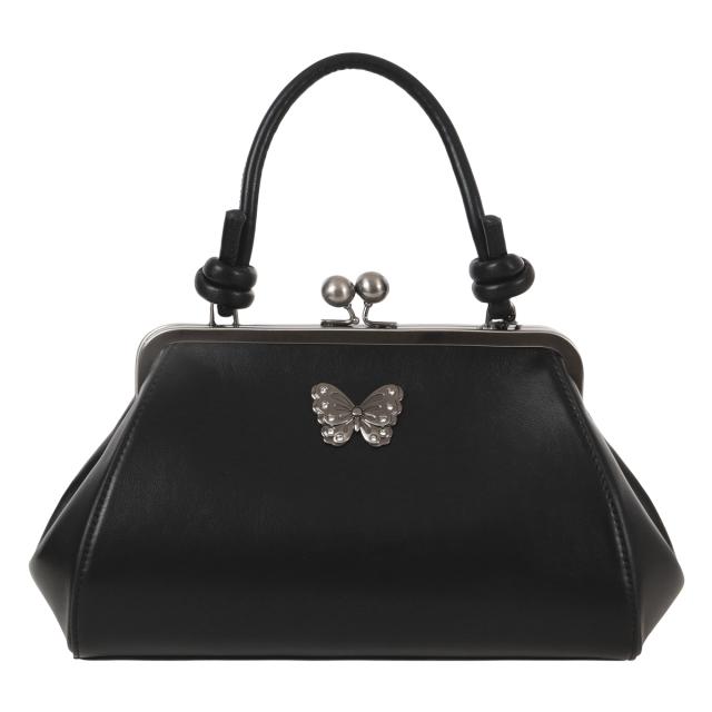 ANNA SUI エナメル ショルダーバッグ エリス ブラック エンボス ANNA 