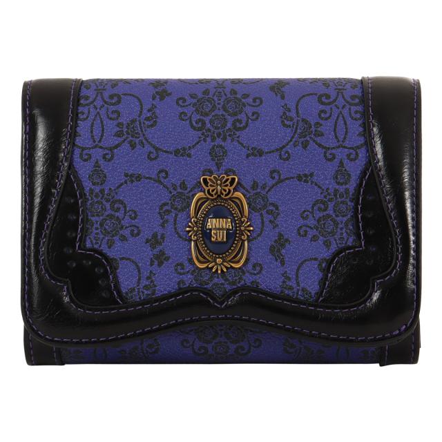 【レビュー投稿で+5%還元】アナスイ 二つ折り財布 レディース リーブル 317881 ANNASUI | ミニ財布 ダマスク 総柄 軽量 レビュー投稿で+5%還元】アナスイ 二つ折り財布 レディース リーブル