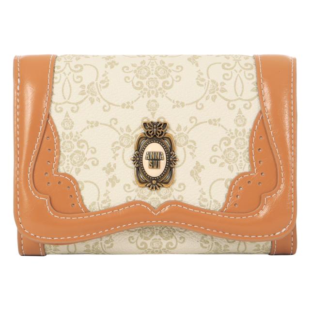 【レビュー投稿で+5%還元】アナスイ 二つ折り財布 レディース リーブル 317881 ANNASUI | ミニ財布 ダマスク 総柄 軽量_1