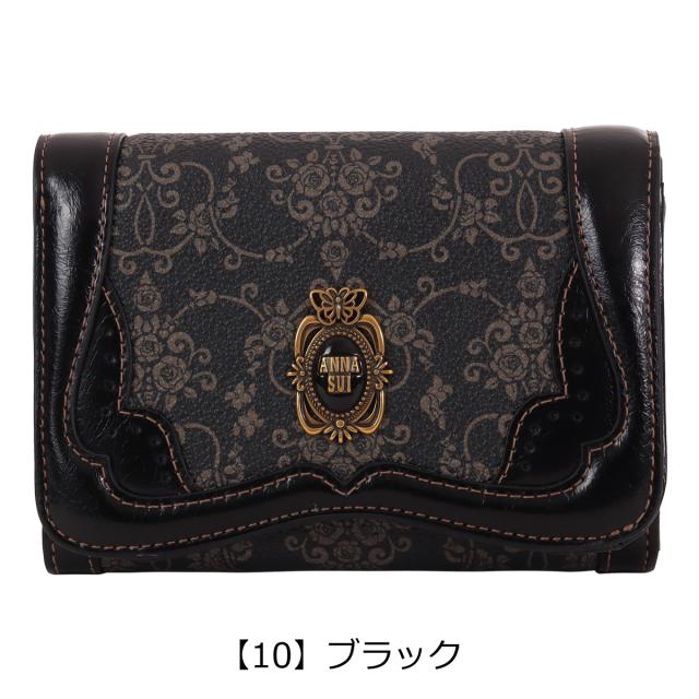 【レビュー投稿で+5%還元】アナスイ 二つ折り財布 レディース リーブル 317881 ANNASUI | ミニ財布 ダマスク 総柄 軽量_8