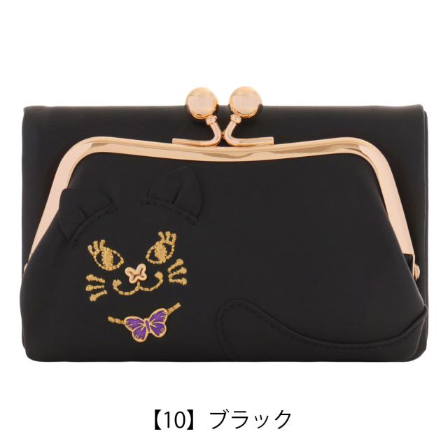 アナスイ 二つ折り財布 がま口 レディース TITIソフト318081 ANNASUI | ミニ財布 猫 ねこ キャット かわいい_11