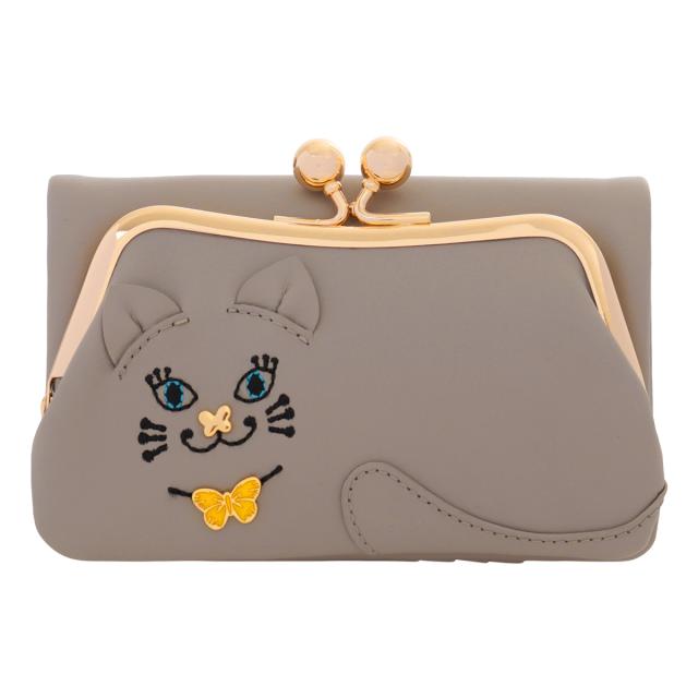 アナスイ 二つ折り財布 がま口 レディース TITIソフト318081 ANNASUI | ミニ財布 猫 ねこ キャット かわいい_1