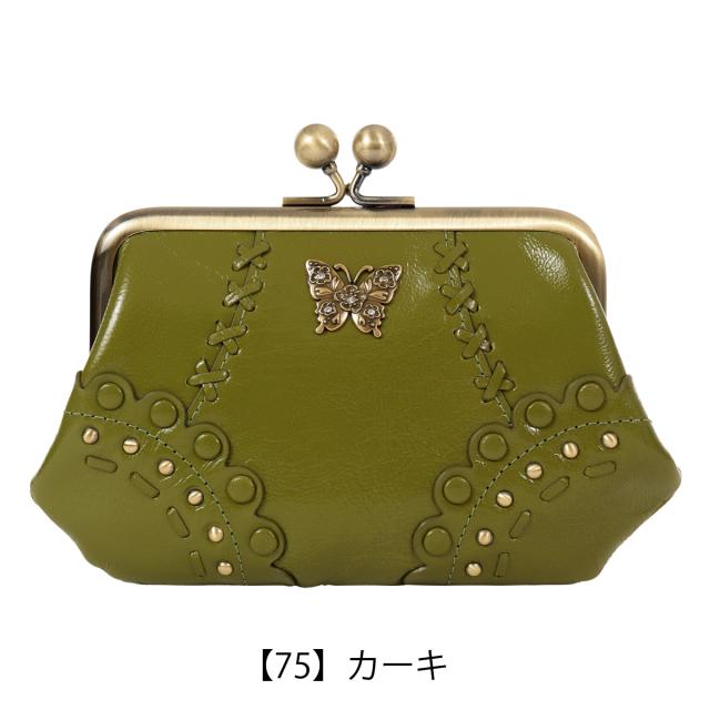 【レビュー投稿で+5％還元】アナスイ 小銭入れ コインケース がま口 レディース マチルダ 318103 ANNASUI ミニ財布 蝶 山羊革 レザー_11