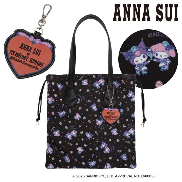 クロミ マイメロディ アナスイ トートバッグ A4 318140 マイメロディ サンリオ 巾着 ANNA SUI × MY MELODY & KUROMI レディース