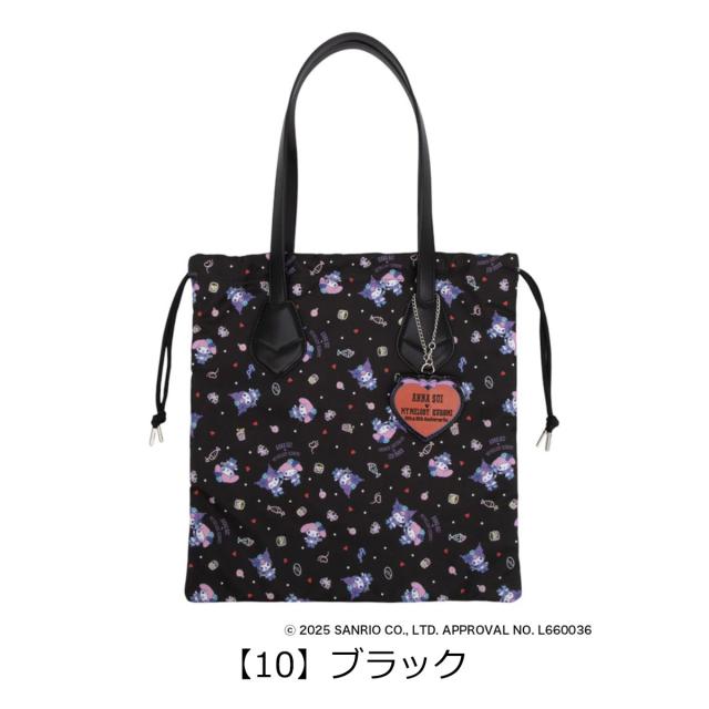 クロミ マイメロディ アナスイ トートバッグ A4 318140 マイメロディ サンリオ 巾着 ANNA SUI × MY MELODY & KUROMI レディース_7