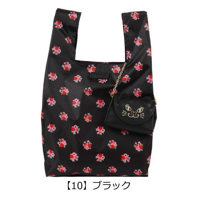 【レビュー投稿で+5％還元】アナスイ エコバッグ TITIカスタム レディース 318244 ANNASUI 花柄 ポーチ 猫 ねこ_10
