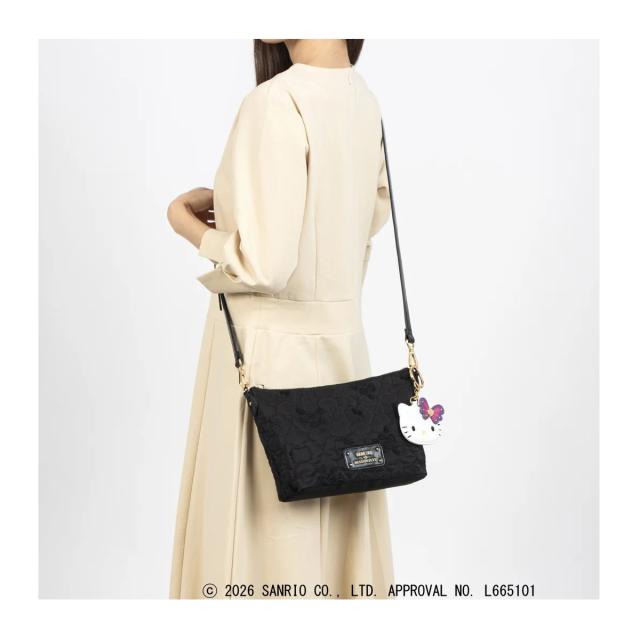 【レビュー投稿で+5％還元】アナスイ ハローキティ ショルダーバッグ HELLO KITTY レディース 318421 ANNASUI 肩掛け キティ チャーム キルティング_7
