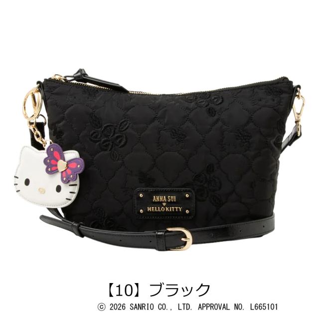 【レビュー投稿で+5％還元】アナスイ ハローキティ ショルダーバッグ HELLO KITTY レディース 318421 ANNASUI 肩掛け キティ チャーム キルティング_8