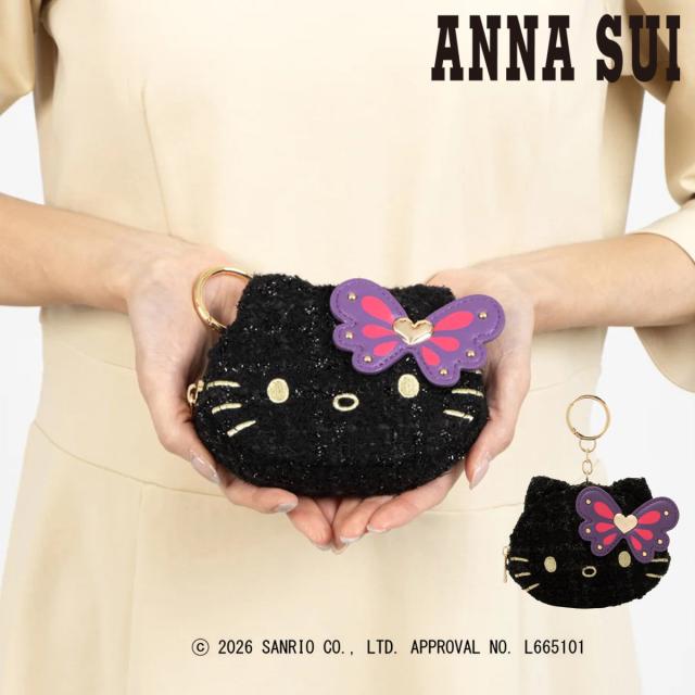 アナスイ ハローキティ ポーチチャーム HELLO KITTY レディース 318423 ANNASUI ミニポーチ キティ ツイード