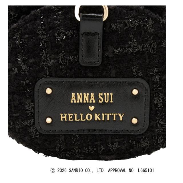 アナスイ ハローキティ ポーチチャーム HELLO KITTY レディース 318423 ANNASUI ミニポーチ キティ ツイード_6