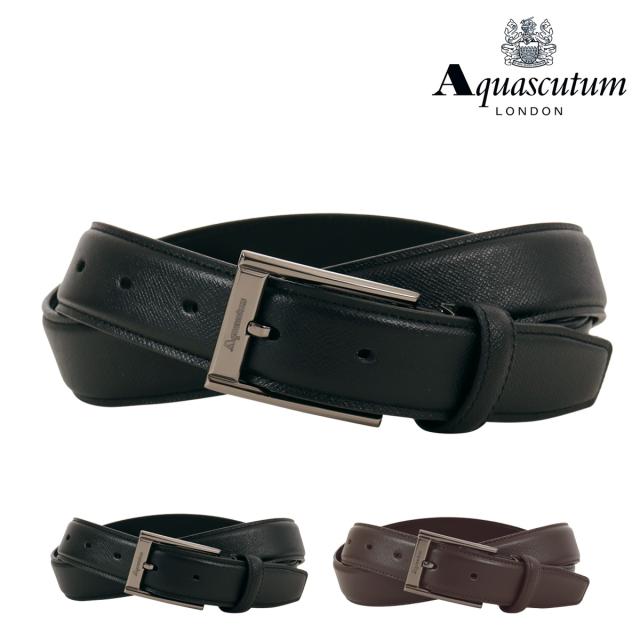 【レビュー投稿で+5％還元】アクアスキュータム ベルト 本革 日本製 ピンタイプ AQB-00411 Aquascutum 牛革 レザー ビジネス カジュアル フォーマル