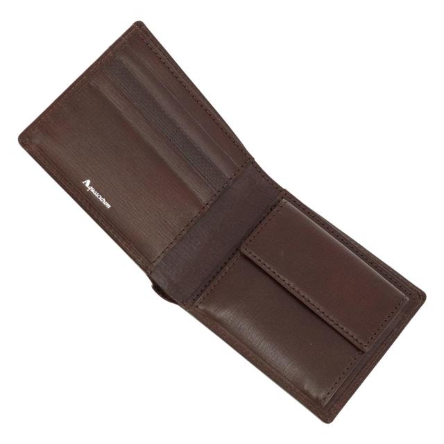 レビュー投稿で+5％還元】アクアスキュータム 二つ折り財布 本革