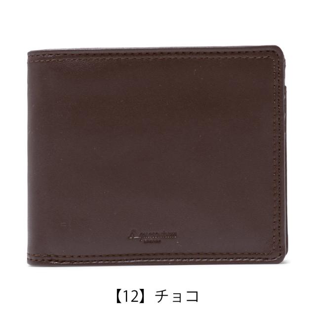 レビュー投稿で+5％還元】アクアスキュータム 二つ折り財布 メンズ