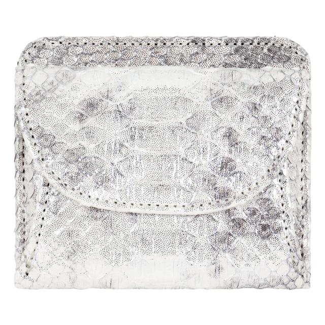 レビュー投稿で+5％還元】アルカン 二つ折り財布 本革 蛇革 パイソン