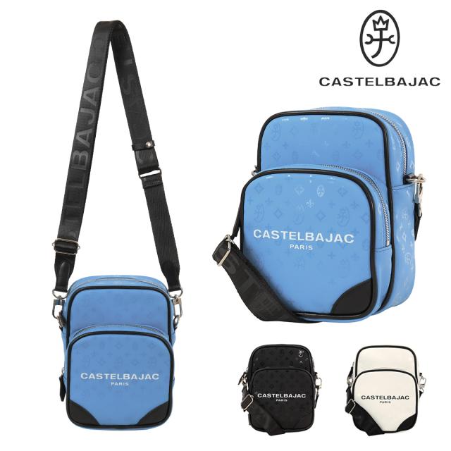 カステルバジャック ショルダーバッグ ミニショルダーバッグ 縦型 カジュアル 肩掛け 斜め掛け メンズ 043122 Bonheur ボヌール CASTELBAJAC モノグラム クリスマス_mp