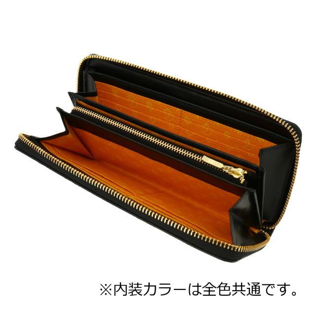 カステルバジャック 牛革 長財布 多収納デザイン オレンジ 財布一覧