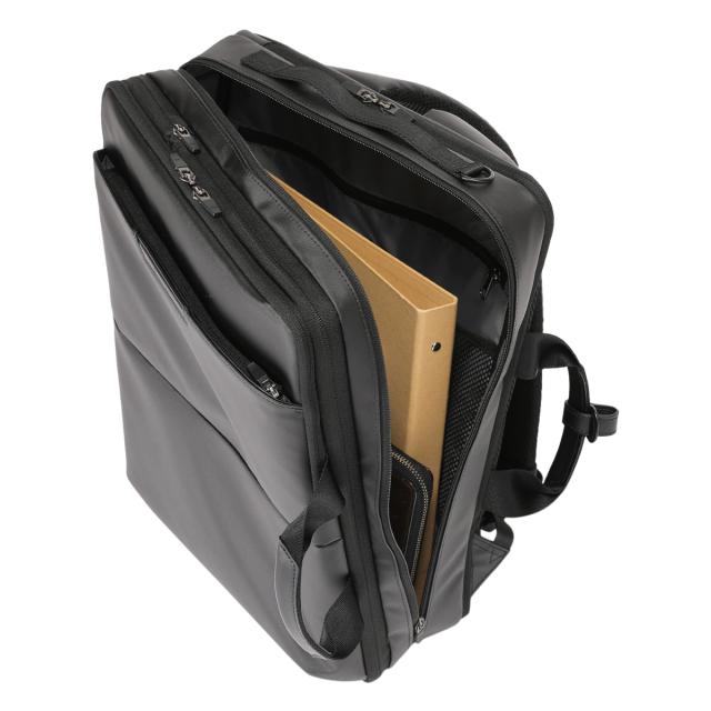 【レビュー投稿で+5％還元】バーマス ビジネスリュック デュライトフレックス 3WAY 2層 16L B4 ガーメントタイプ 60645 BERMAS DULITE FLEX デイパック バックパック ブリーフケース ショルダーバッグ 撥水 出張 sh_of agesugi_sfa_5